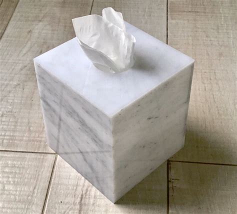 marble cube tissue box holder